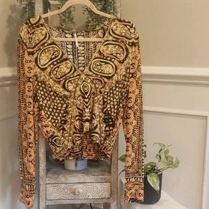 Free People cropped blouse